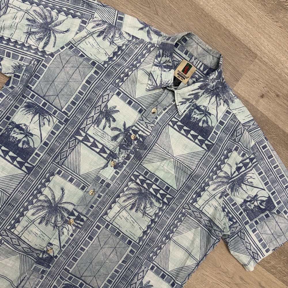 Vintage Tori Richard Hawaiian Shirt Mens XL Palm Tree Tropical Beach Honolulu